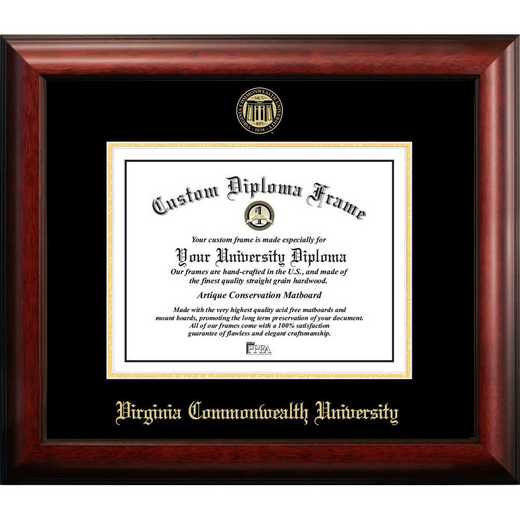 VA983GED-1411: Virginia Commonwealth University 14w x 11h Gold Embossed Diploma Frame