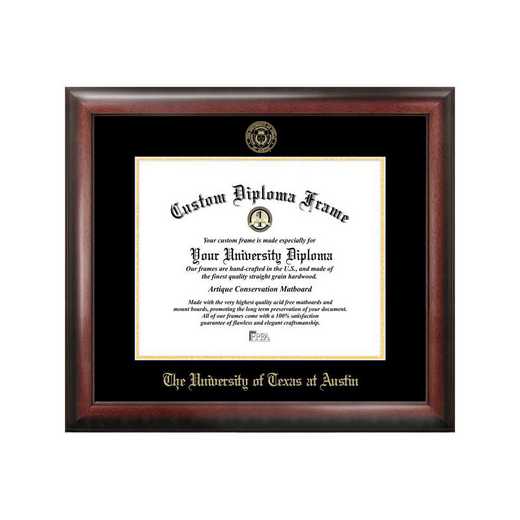 TX959GED-1411: University of Texas, Austin 14w x 11h Gold Embossed Diploma Frame