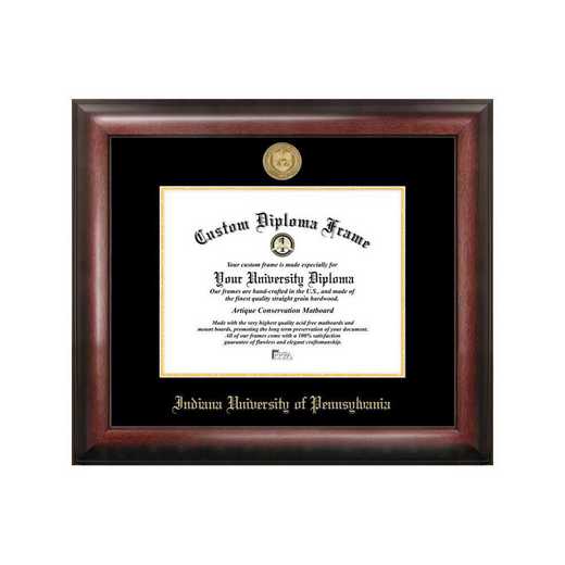 PA995GED-1185: Indiana University of Pennsylvania 11w x 8.5h Gold Embossed Diploma Frame