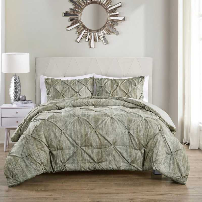 Vcny Home Distressed Karla Duvet Set Beige White