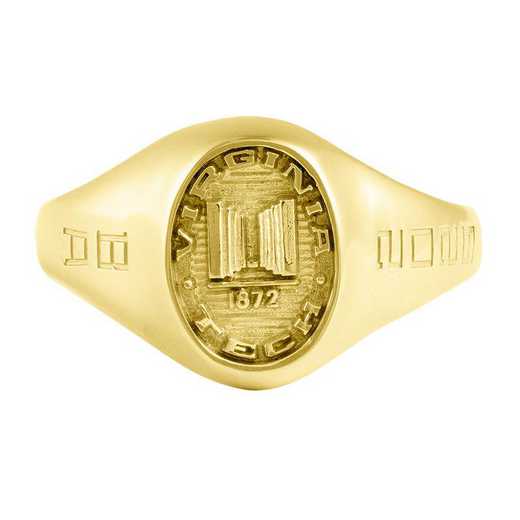 Men's Traditional College Ring - 18kt Yellow Gold | College rings, Class  rings for girls, Class rings college