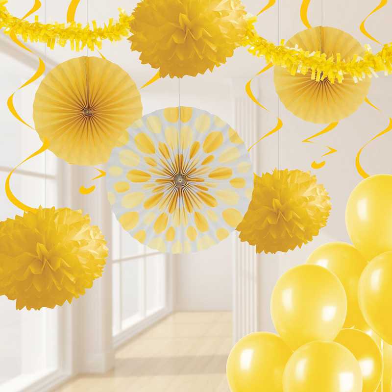 School Bus Yellow Party Decorations Kit