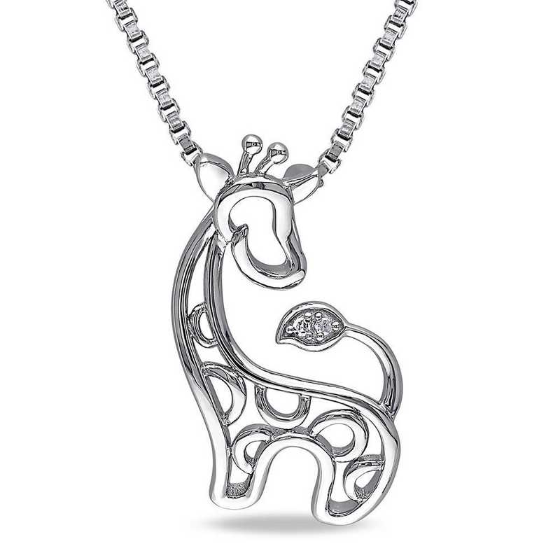 sterling silver giraffe necklace