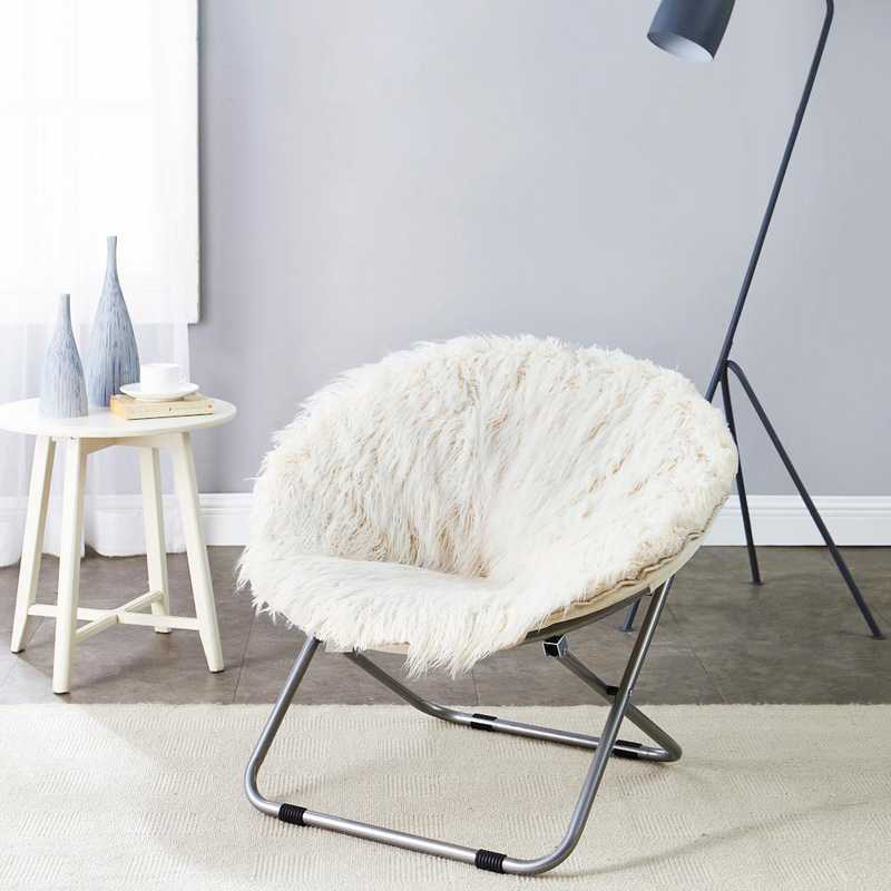 Fur Moon Chair Polar White