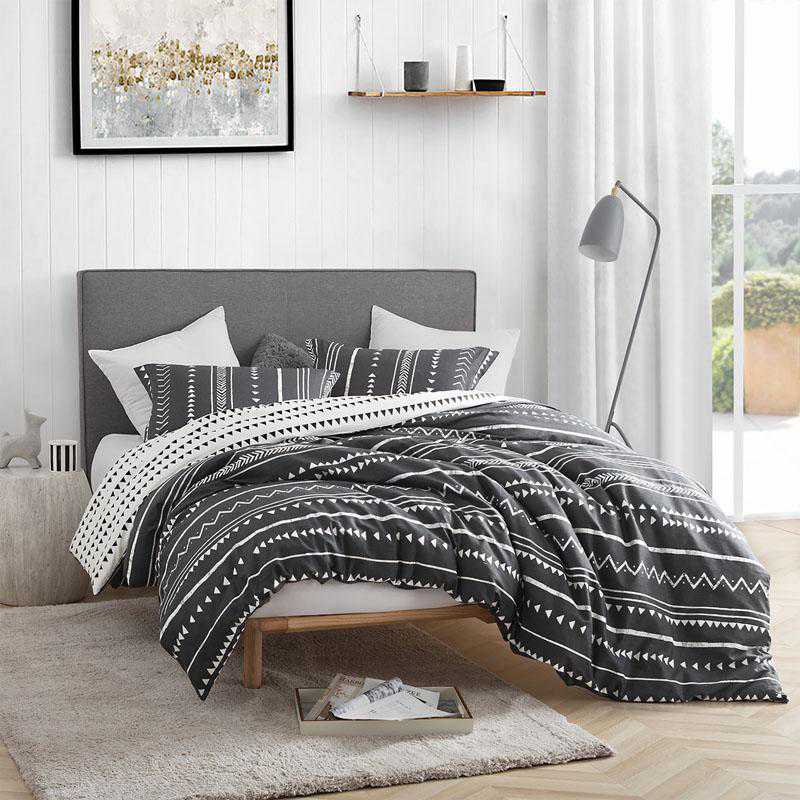 Trinity Faded Black And White Twin Xl Dorm Duvet Cover 100