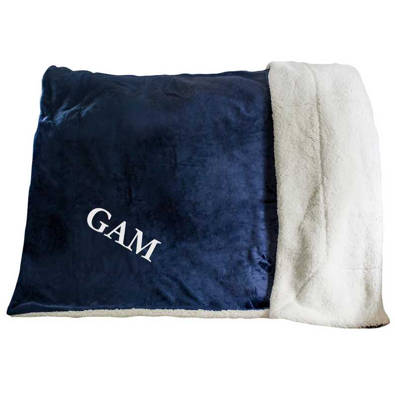 Monogramned Blanket Personalized Throw 50x60 Embroidered Three Initial Monogram 