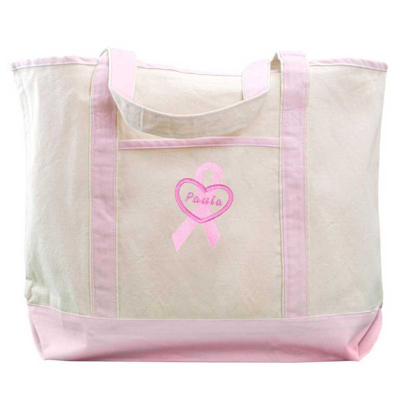 pink cotton tote bag