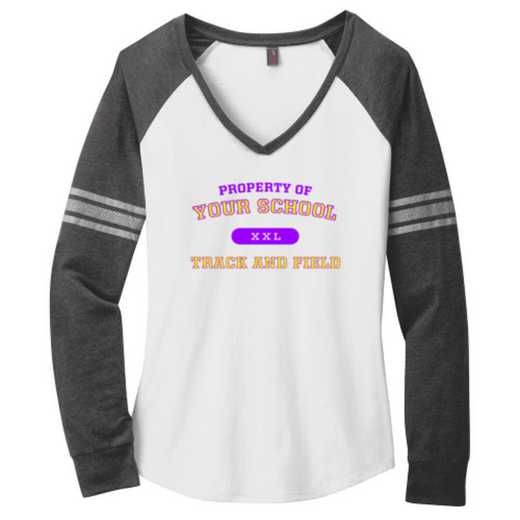 Track and Field Women's Game Long Sleeve V-Neck Tee