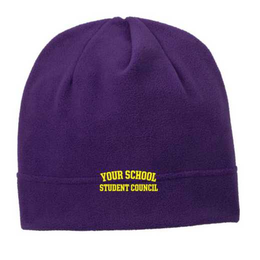 C900-STDNTC-OSFA: Student Council Embroidered Stretch Fleece Beanie