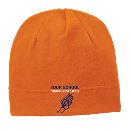 C900-TRACK-OSFA: Track and Field Embroidered Stretch Fleece Beanie