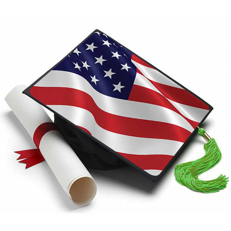 American Flag Graduation Cap Topper Decoration
