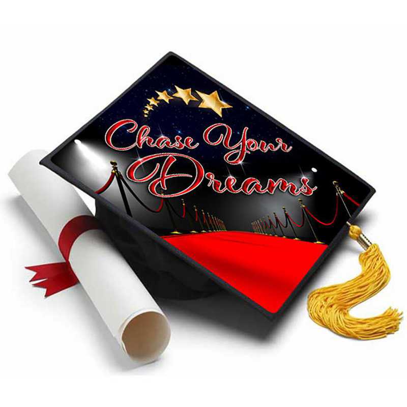 Chase Your Dreams Graduation Cap Topper Decoration