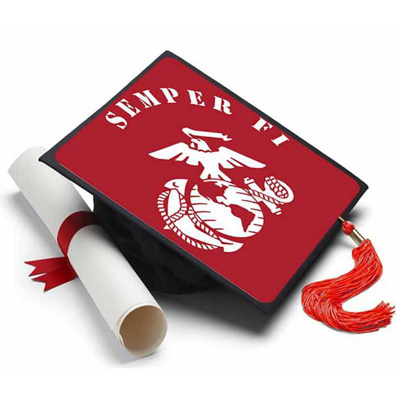 Semper Fi Graduation Cap Topper Decoration