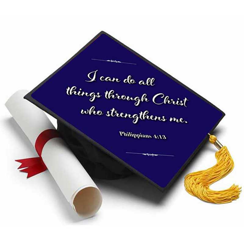 Philippians 4 13 Graduation Cap Topper Decoration