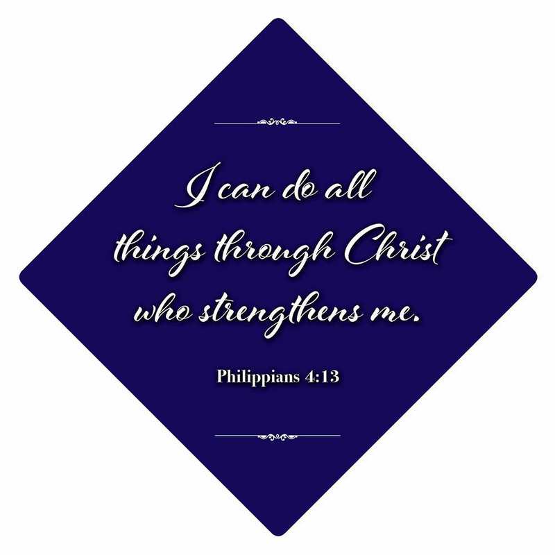 Philippians 4 13 Graduation Cap Topper Decoration