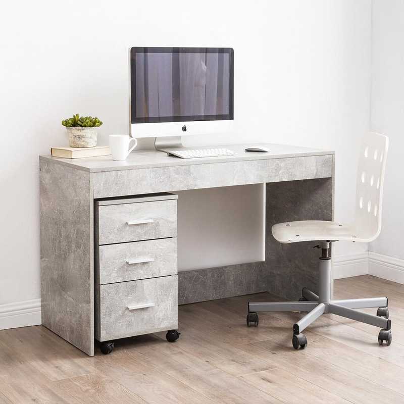 Yak About It Simple Style Dorm Work Desk Includes 3 Drawer Unit