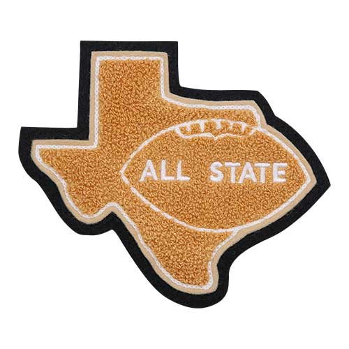 State Map Texas with Sports Insert