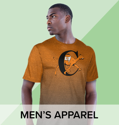 man wearing a Campbell University t-shirt
