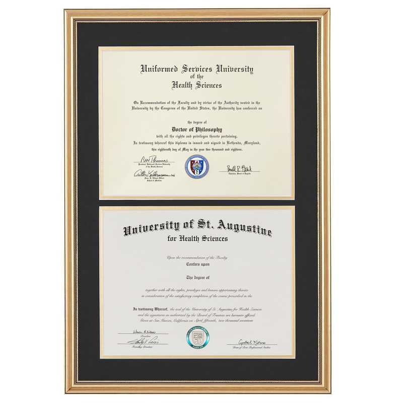Shop by style - Double Diploma Frame